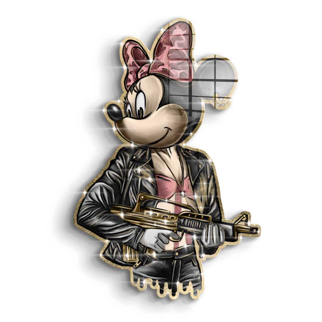 Wandskulptur Gangster Queen - Blattgold