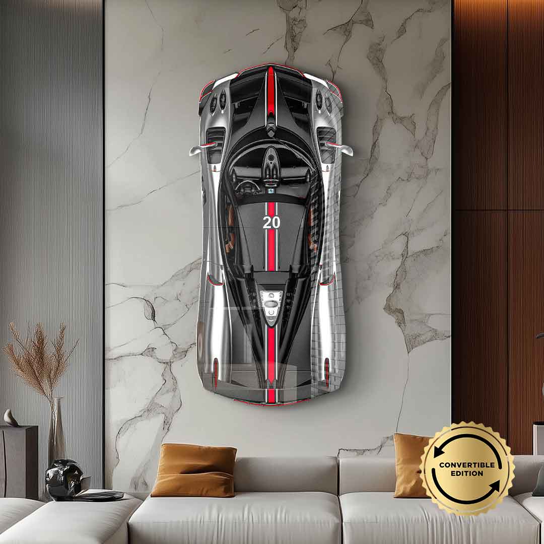 Wandskulptur Pagani Huayra Roadster BC - Acrylglas