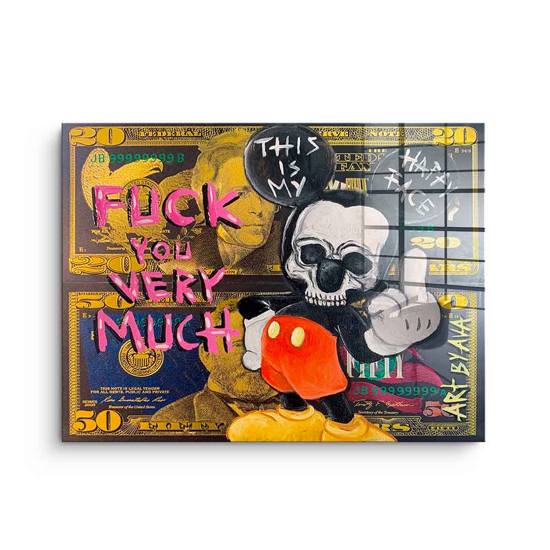 Badass Comic Mouse - acrylic glass