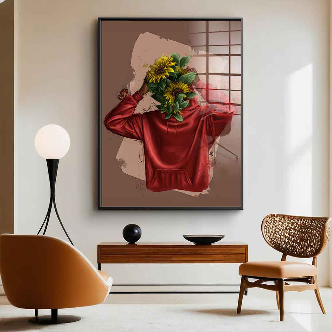 Brown Flower Head - Acrylglas