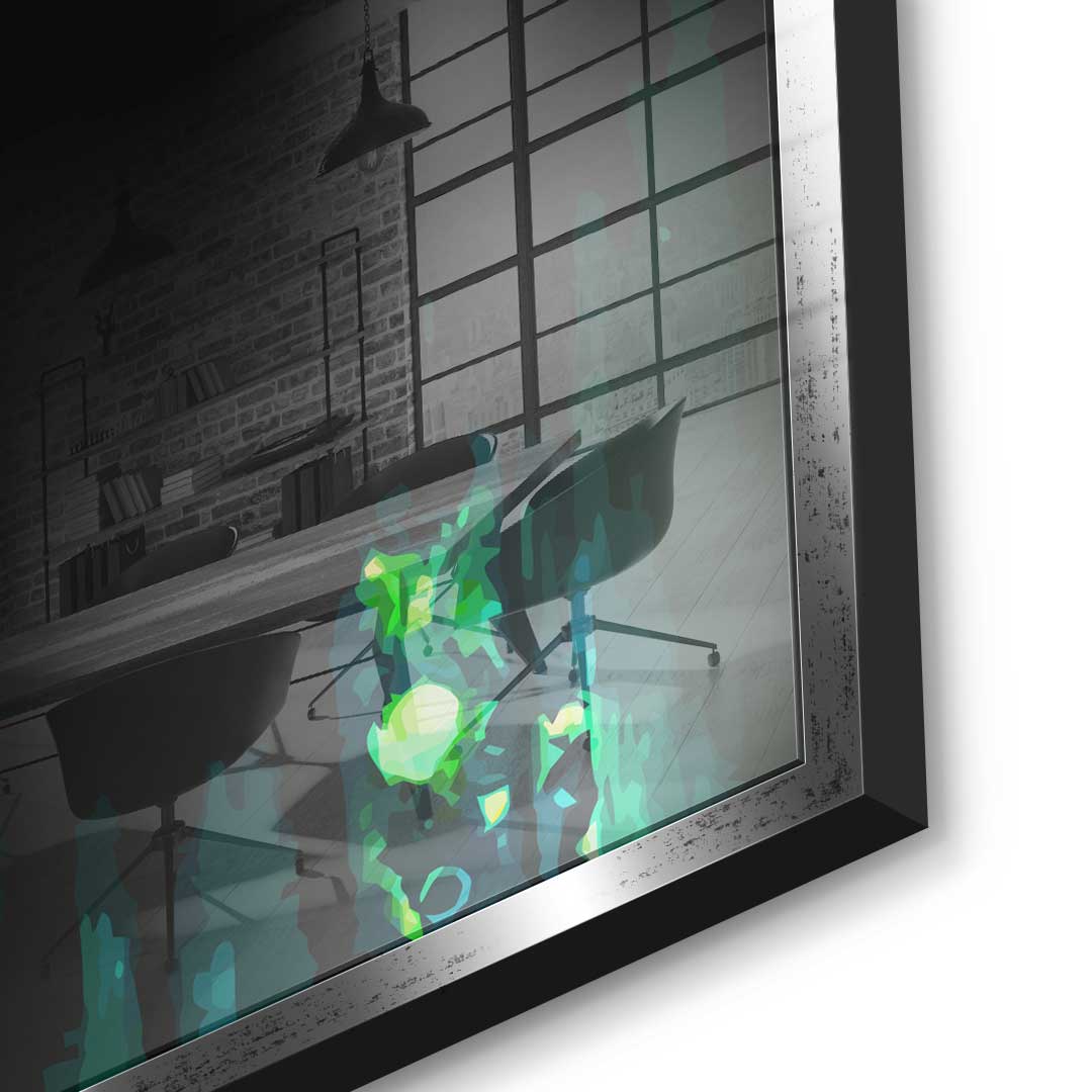 Glowing Bitcoin - Acrylglas