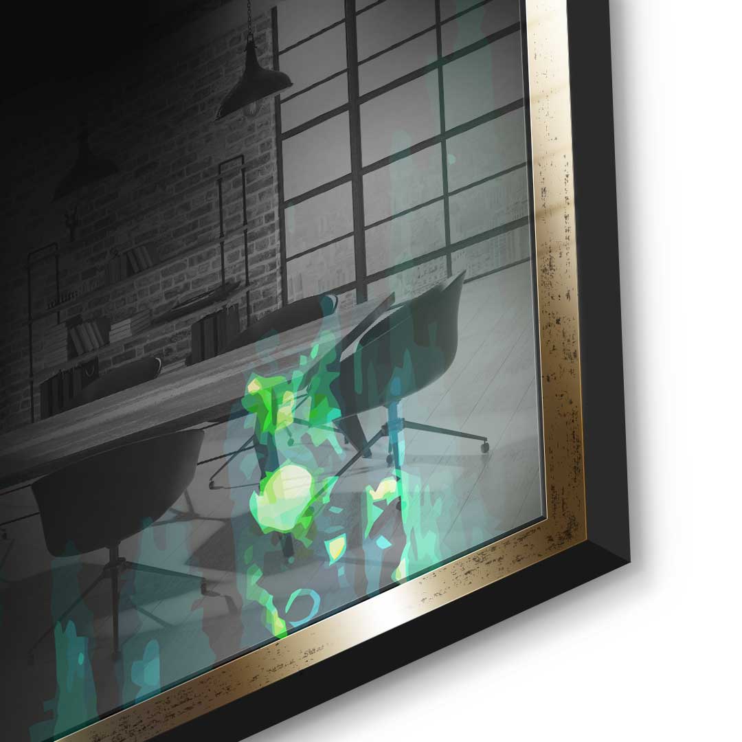 Glowing Bitcoin - Acrylglas