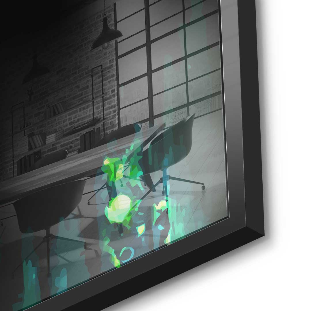 Glowing Bitcoin - Acrylglas