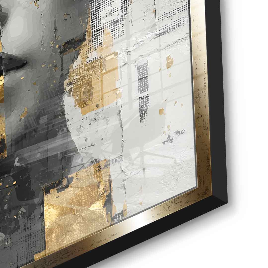 Gold White Half Face - Acrylglas