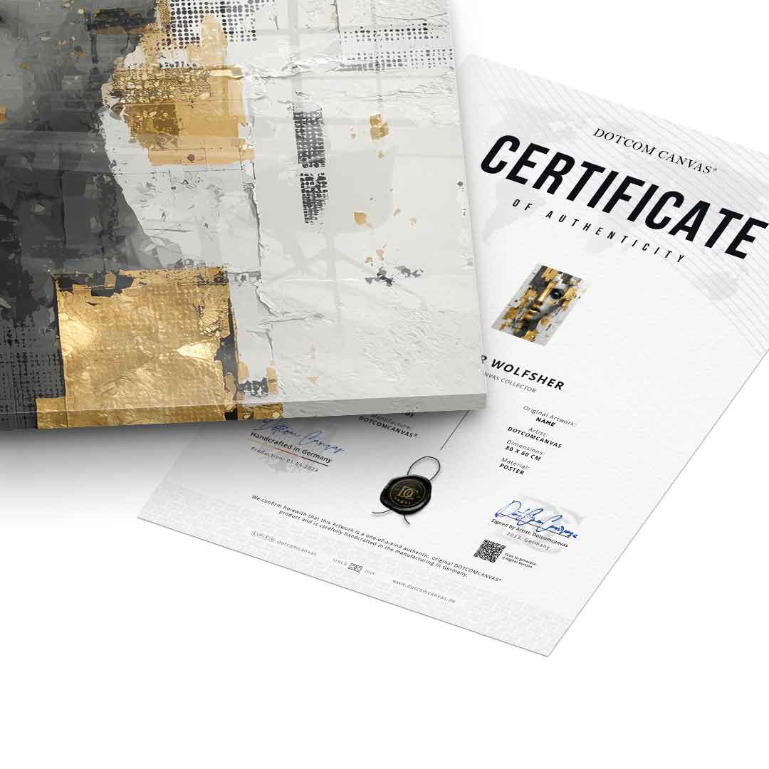 Gold White Half Face - Acrylglas