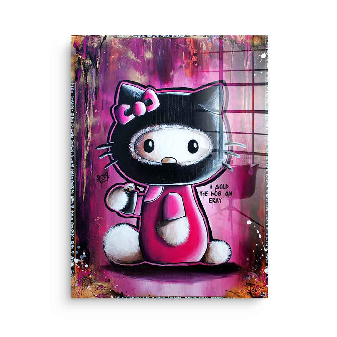 Hello Graffiti Kitty - Acrylglas