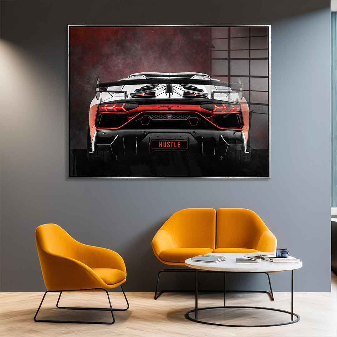 Lambo Backside - Acrylglas