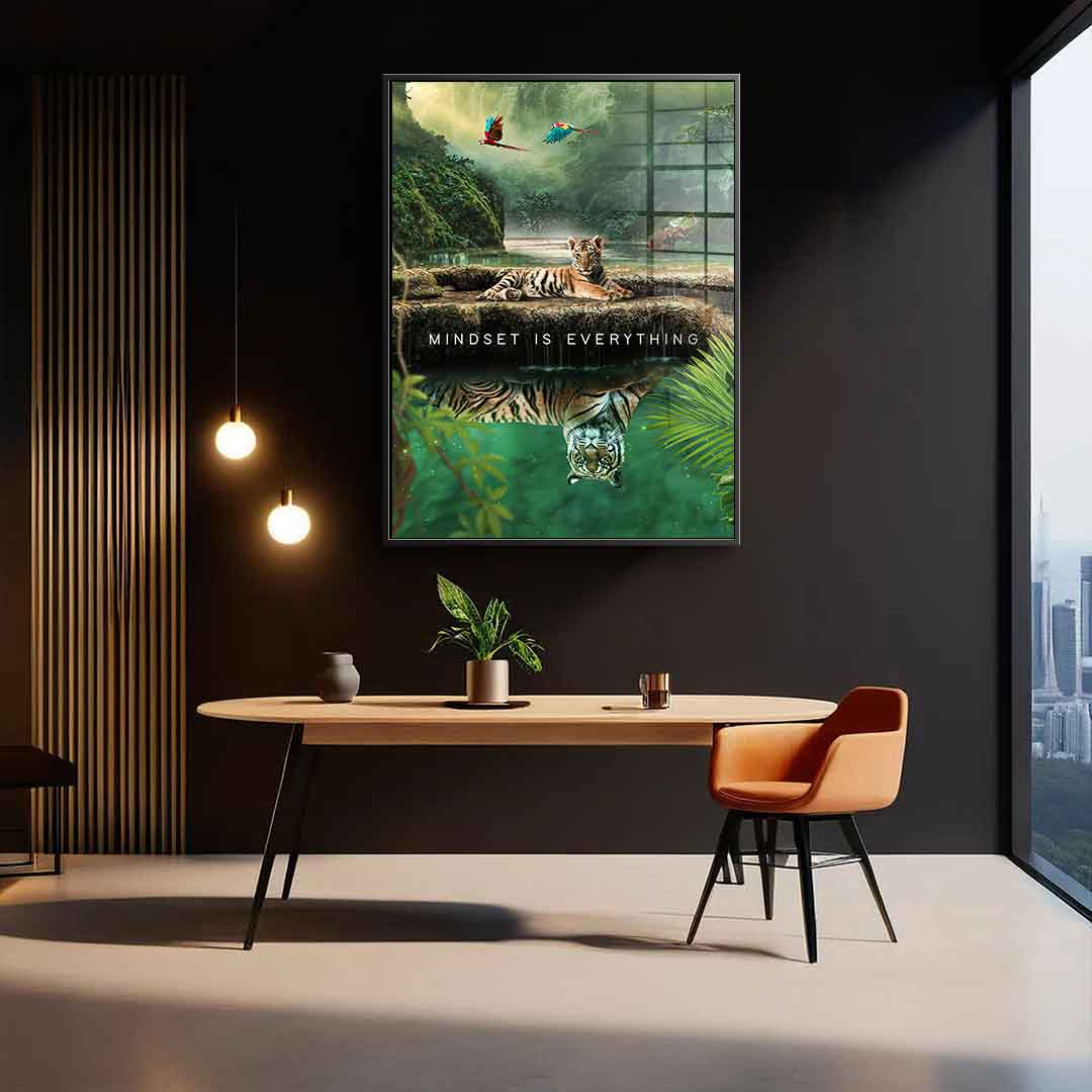 Mindset is Everything #Jungle - Acrylglas