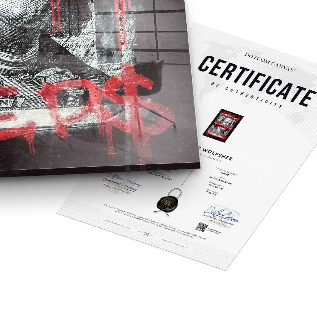 Money Never Sleps 3.0 - Acrylglas