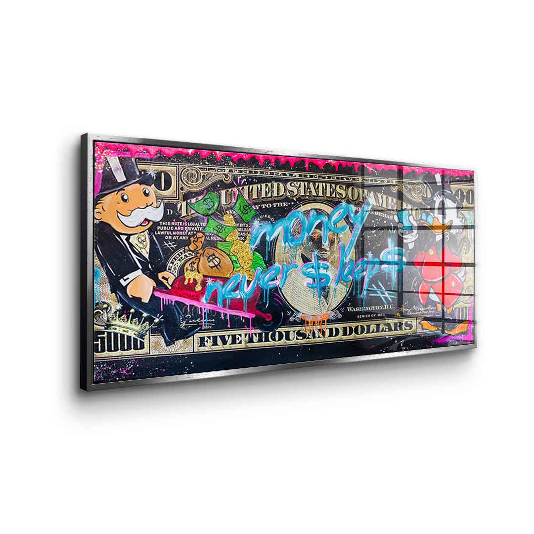 Money Never $leep$ 3.0 - Acrylglas