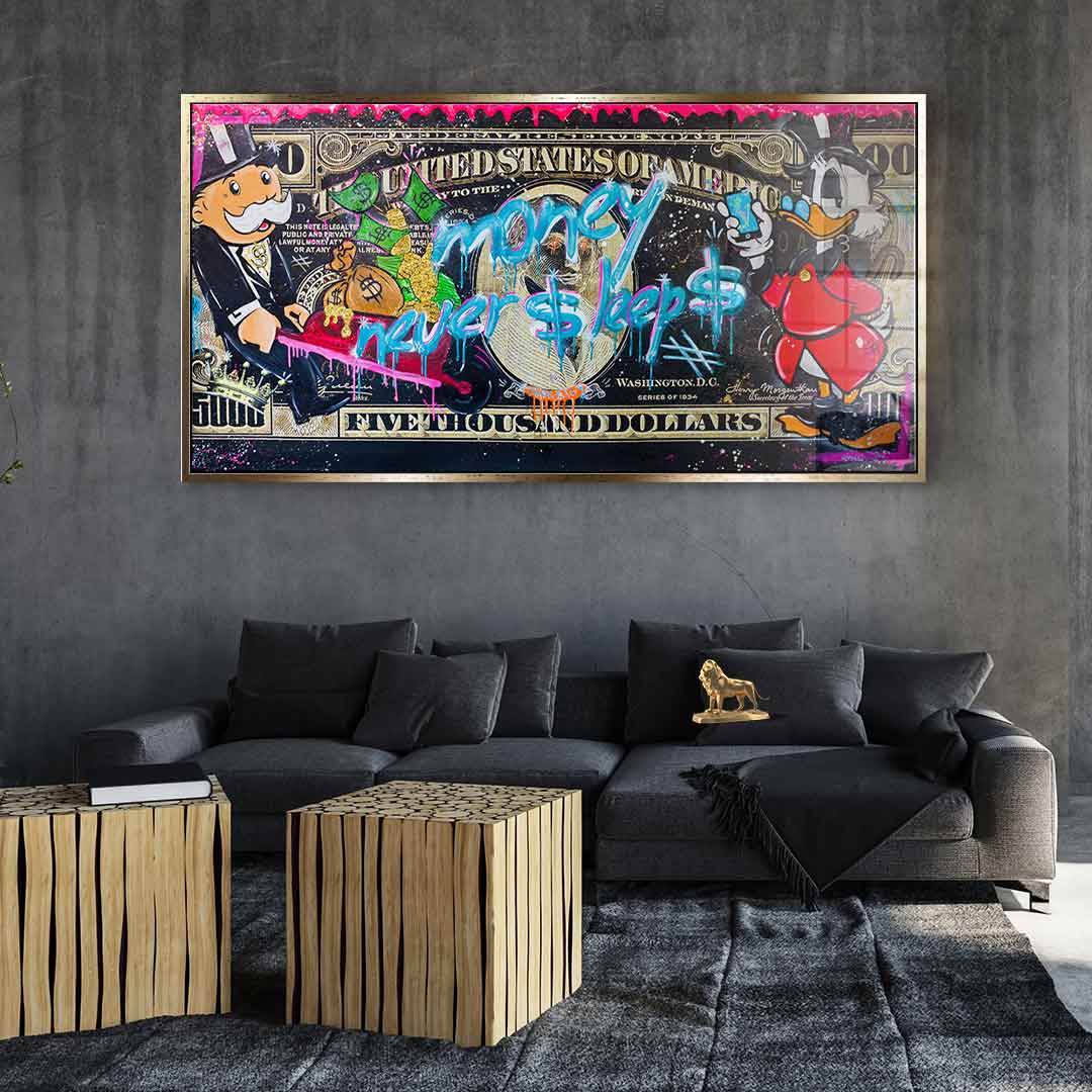 Money Never $leep$ 3.0 - Acrylglas