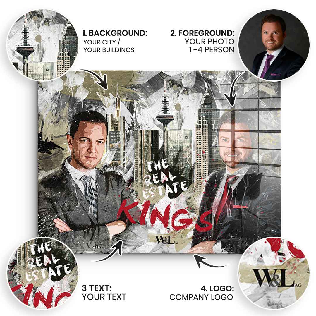 Real Estate Kings - Acrylglas - personalisierbar