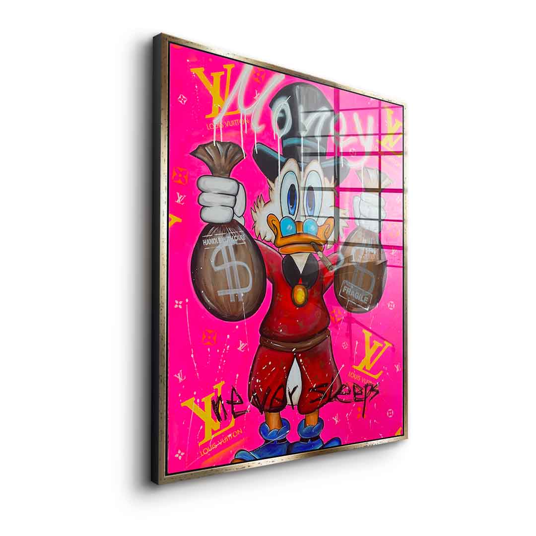 Pink Money never sleeps - Acrylglas