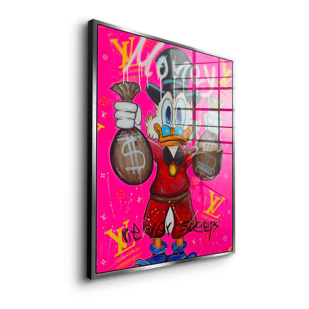Pink Money never sleeps - Acrylglas