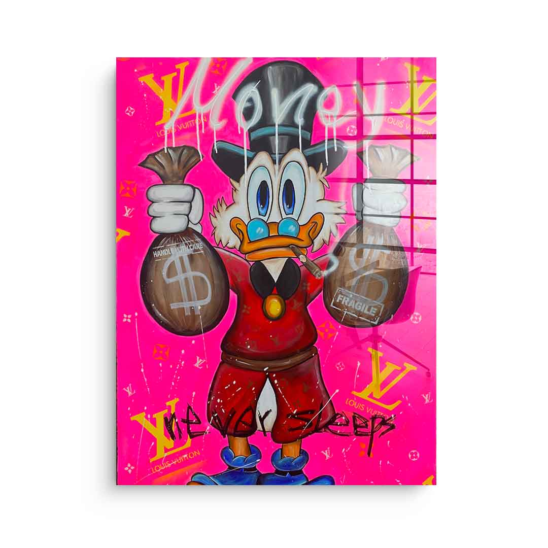 Pink Money never sleeps - Acrylglas