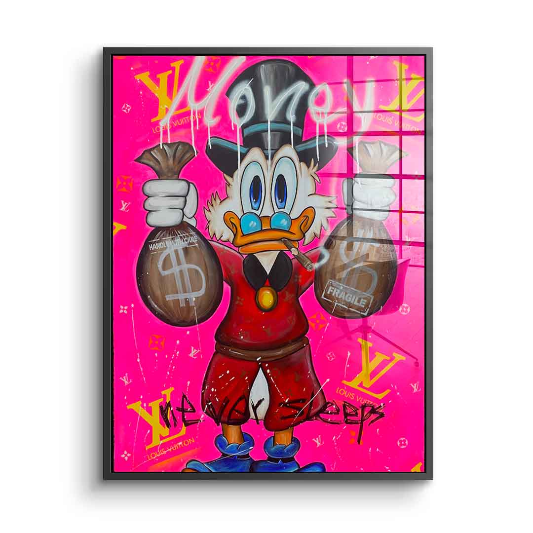 Pink Money never sleeps - Acrylglas