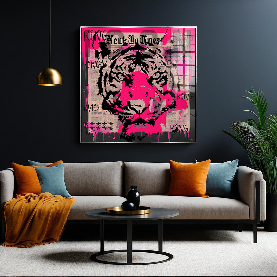 Pink Tiger - Acrylglas