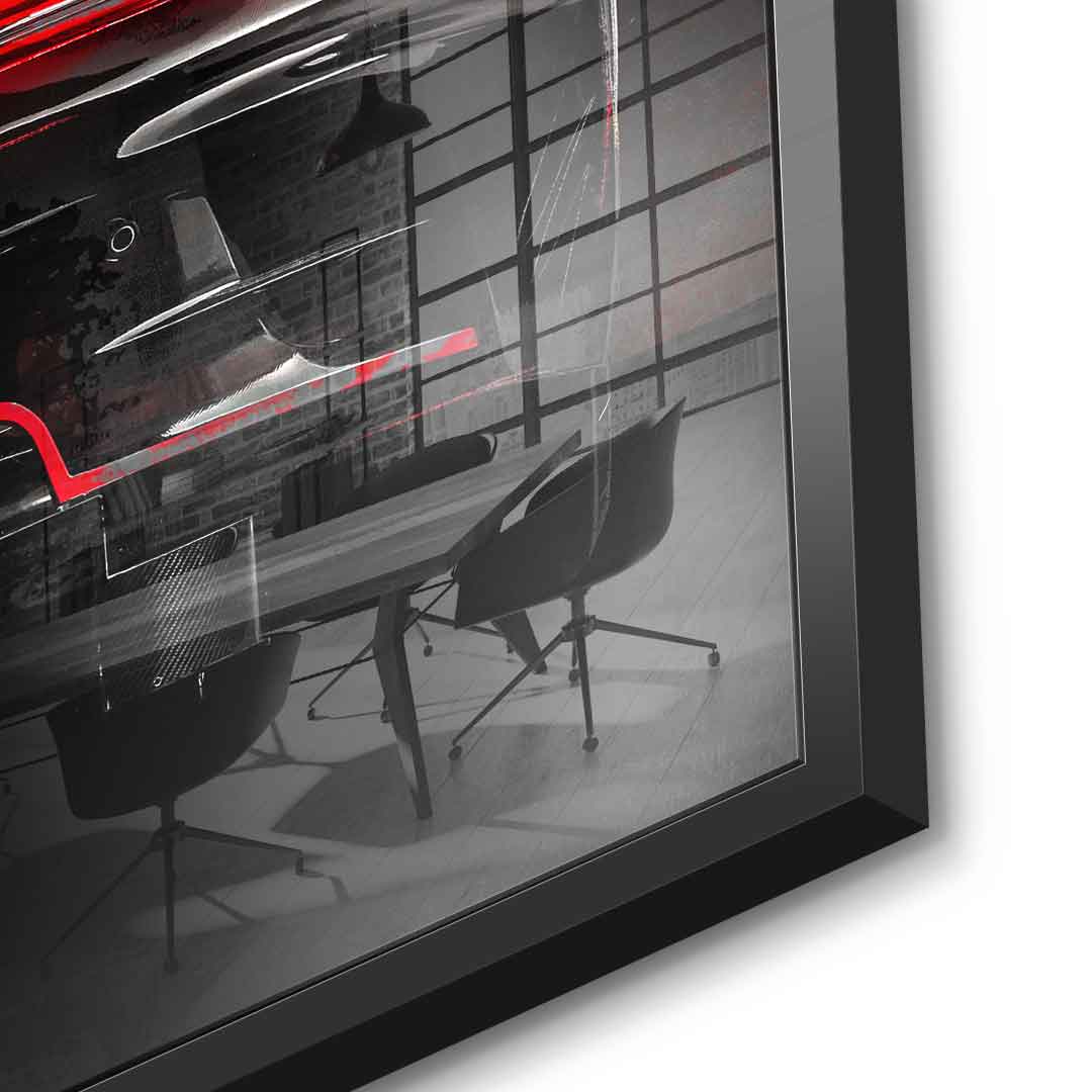 Porsche Backside - Acrylglas