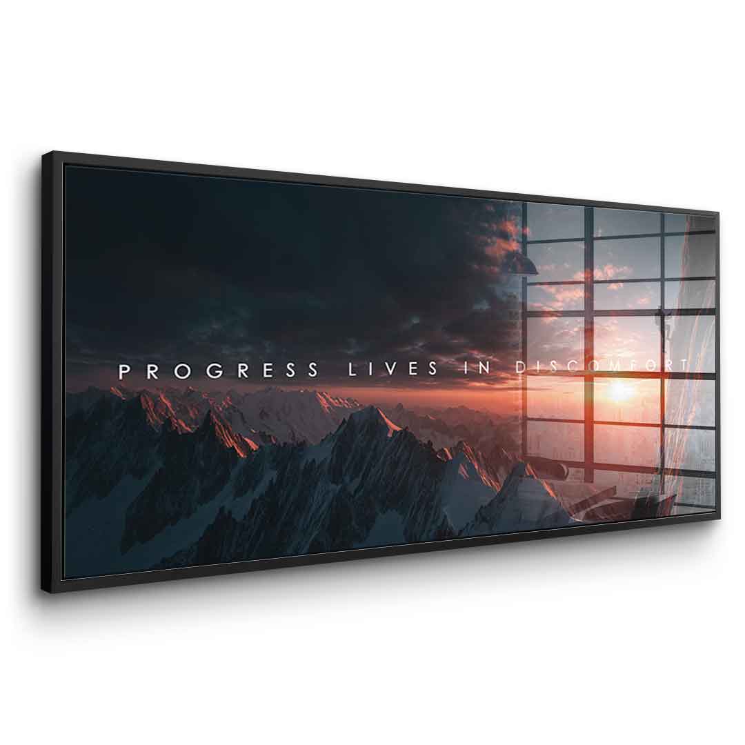 Progress Lives in Discomfort - Acrylglas