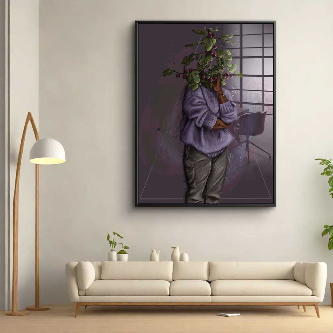 Purple Flower Head - Acrylglas