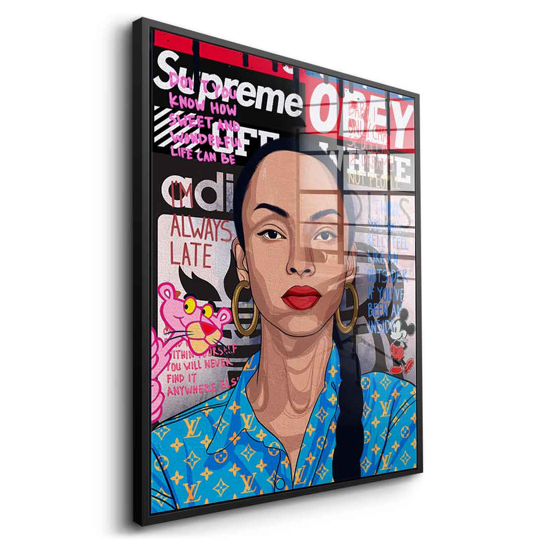 Sade Adu - acrylic glass