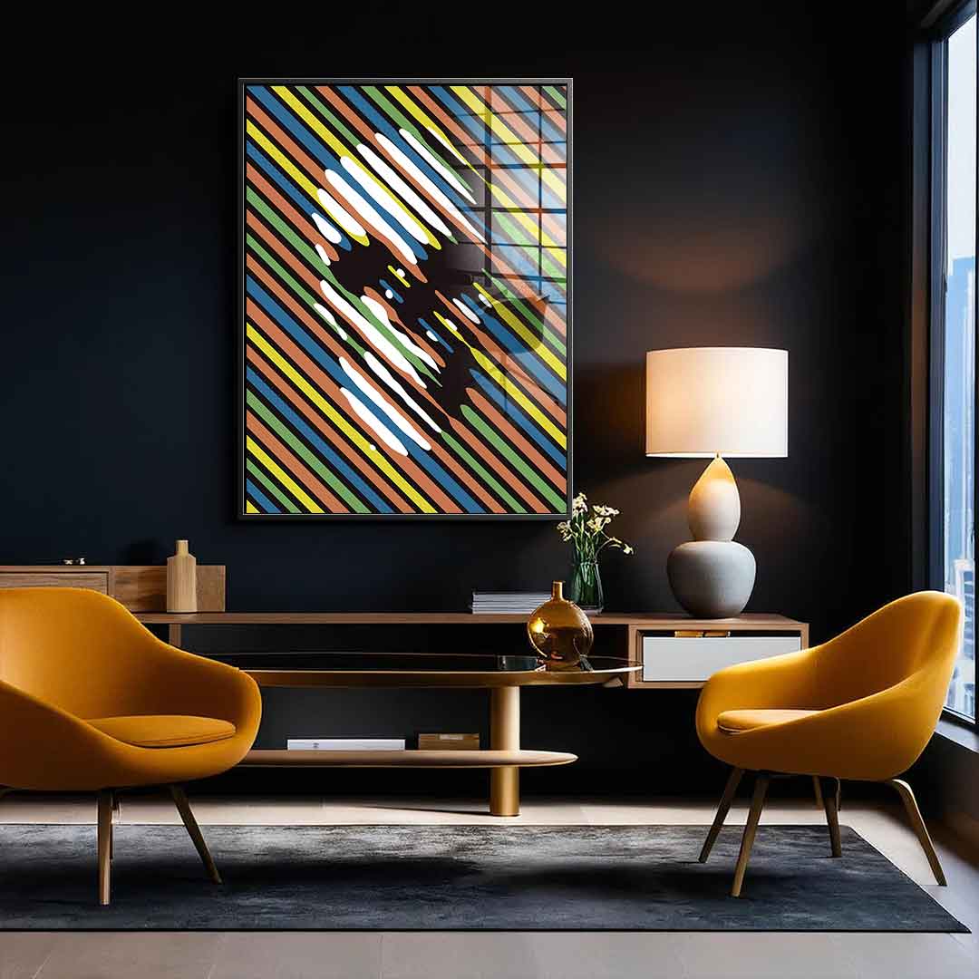 Stripe Skull - acrylic glass