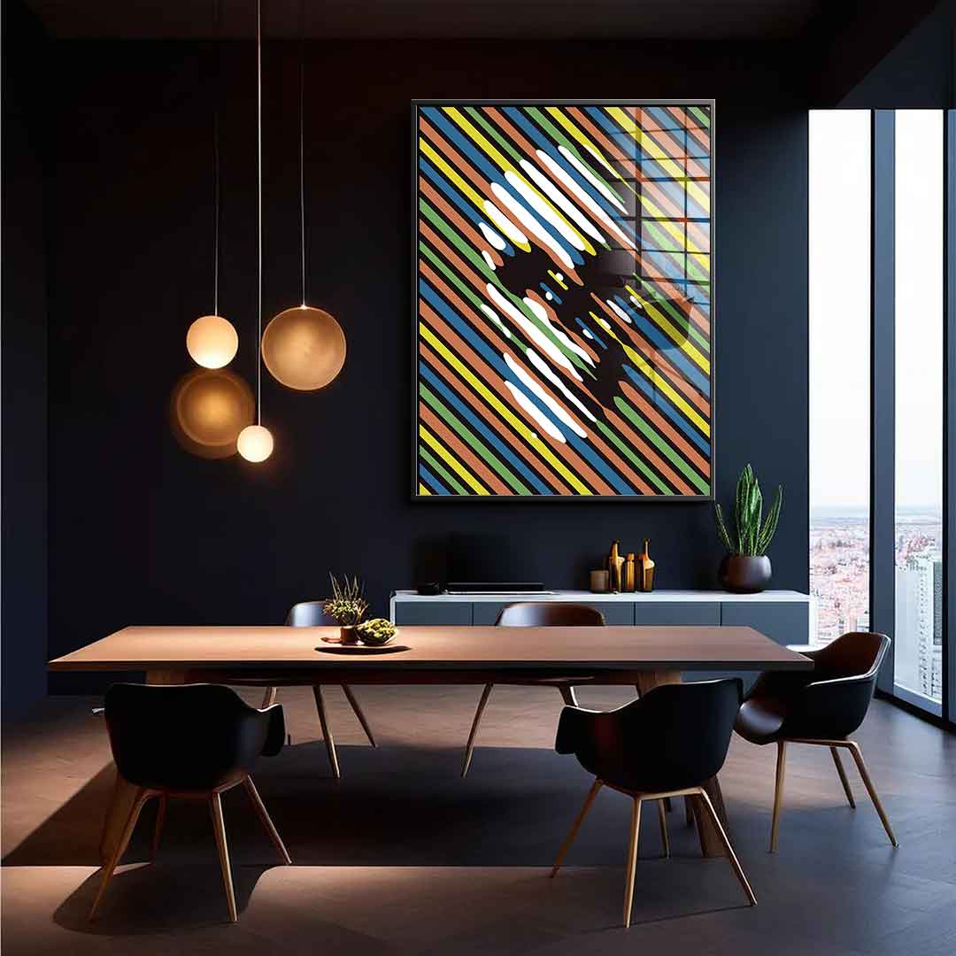 Stripe Skull - acrylic glass