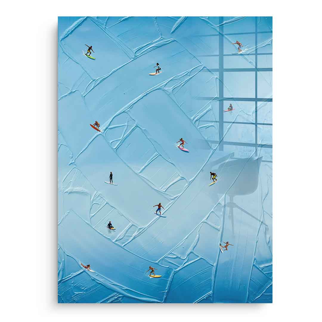 Surfing in Action - acrylic glass