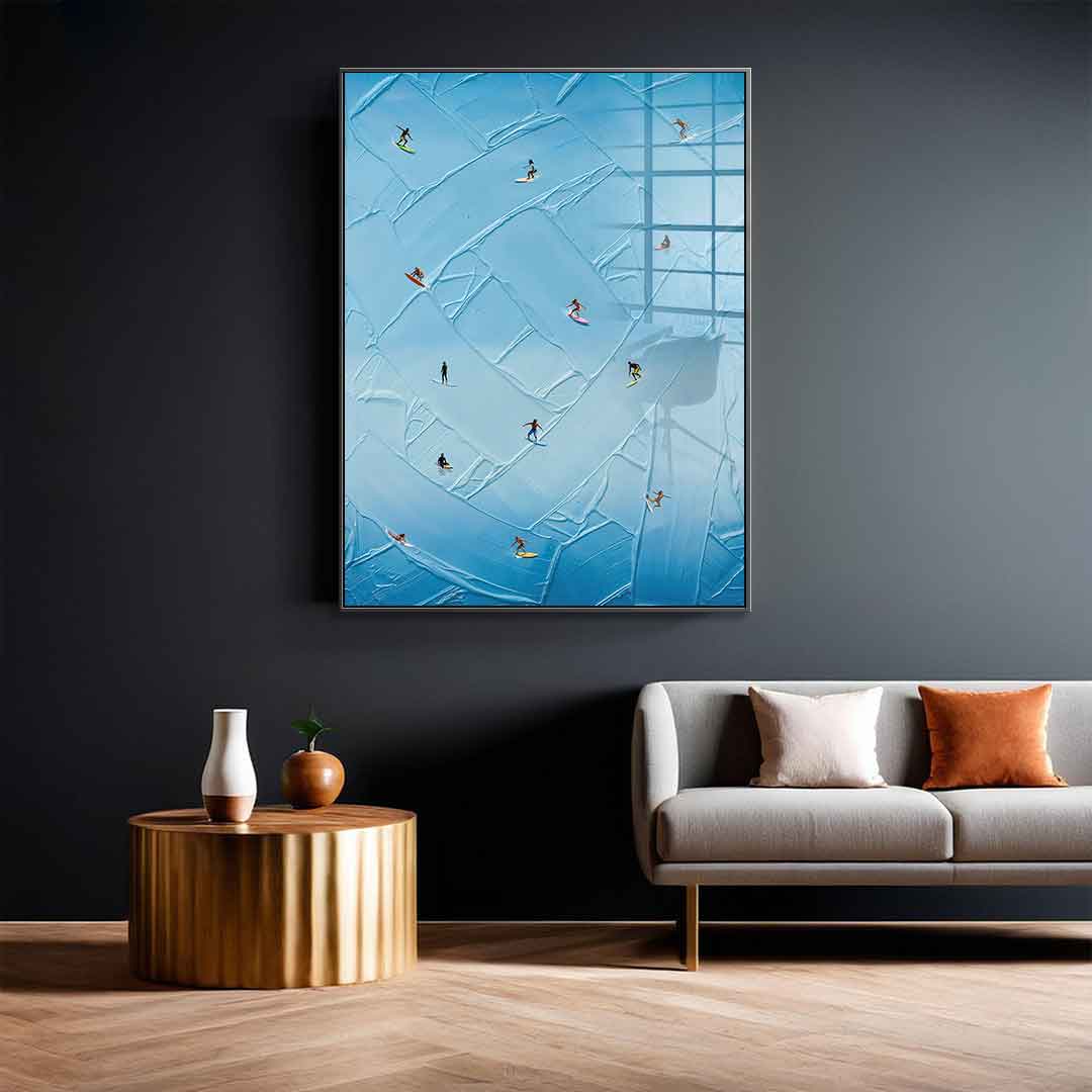 Surfing in Action - acrylic glass