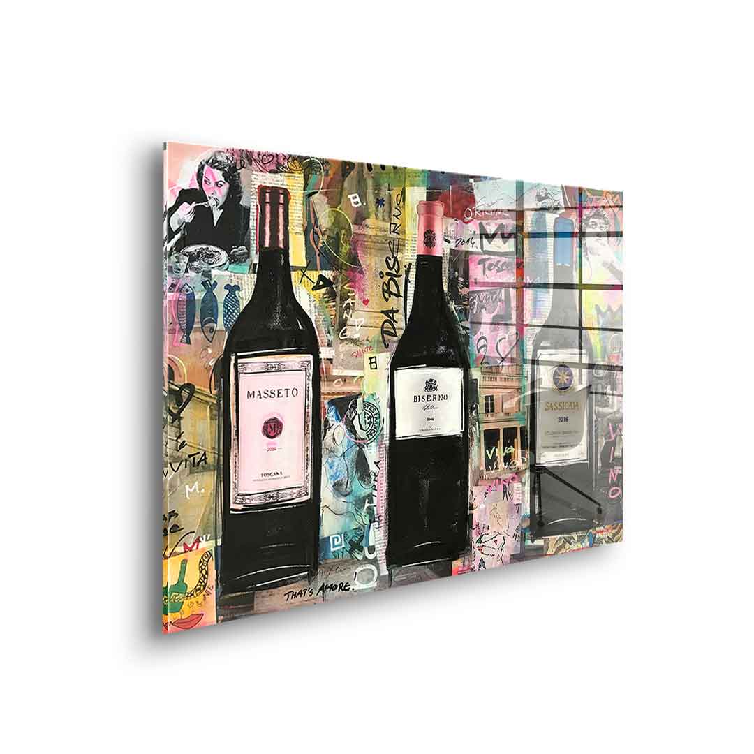 Vino Masetto, Biserno, Sassicaia - Acrylglas