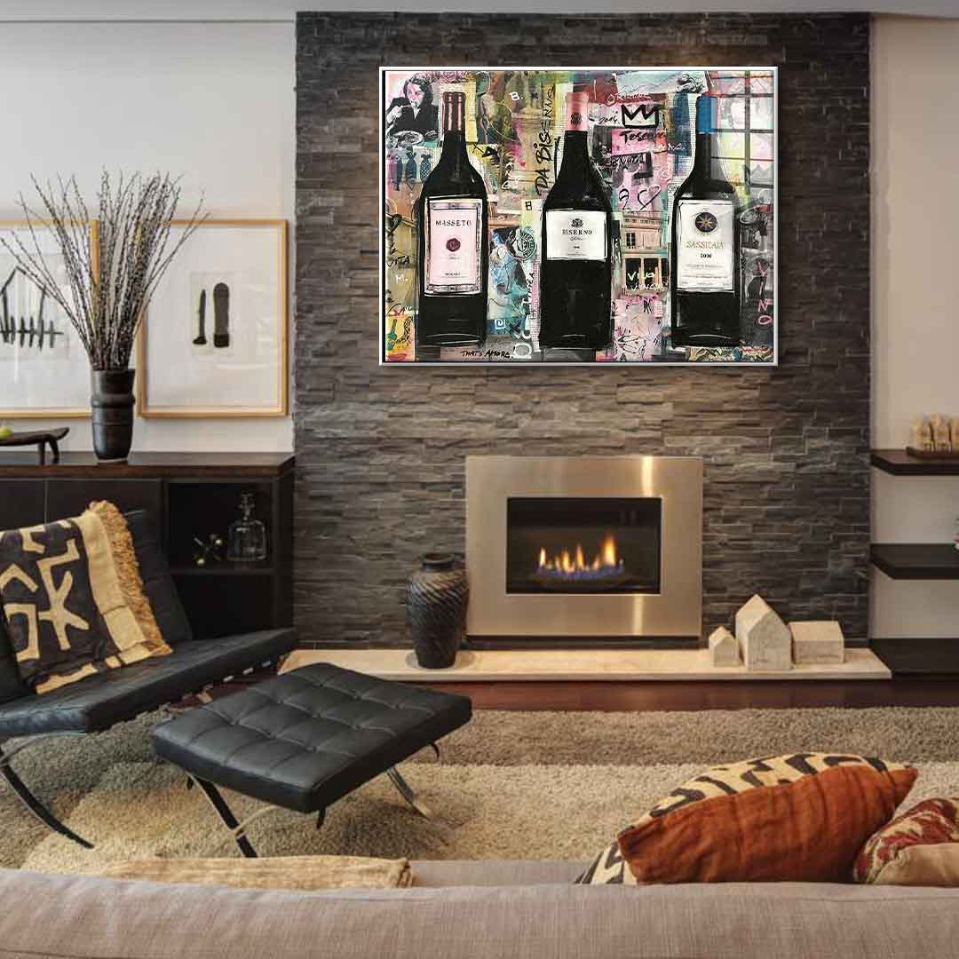 Vino Masetto, Biserno, Sassicaia - Acrylglas