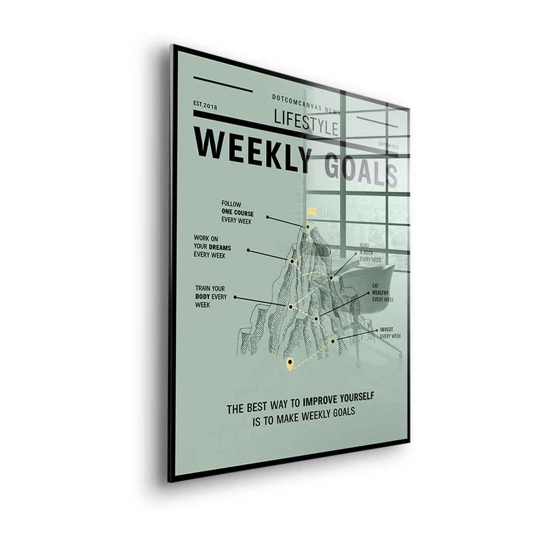 Weekly Goals - Acrylglas