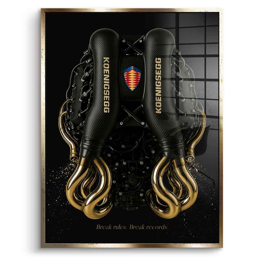 Koenigsegg Engine - Blattgold