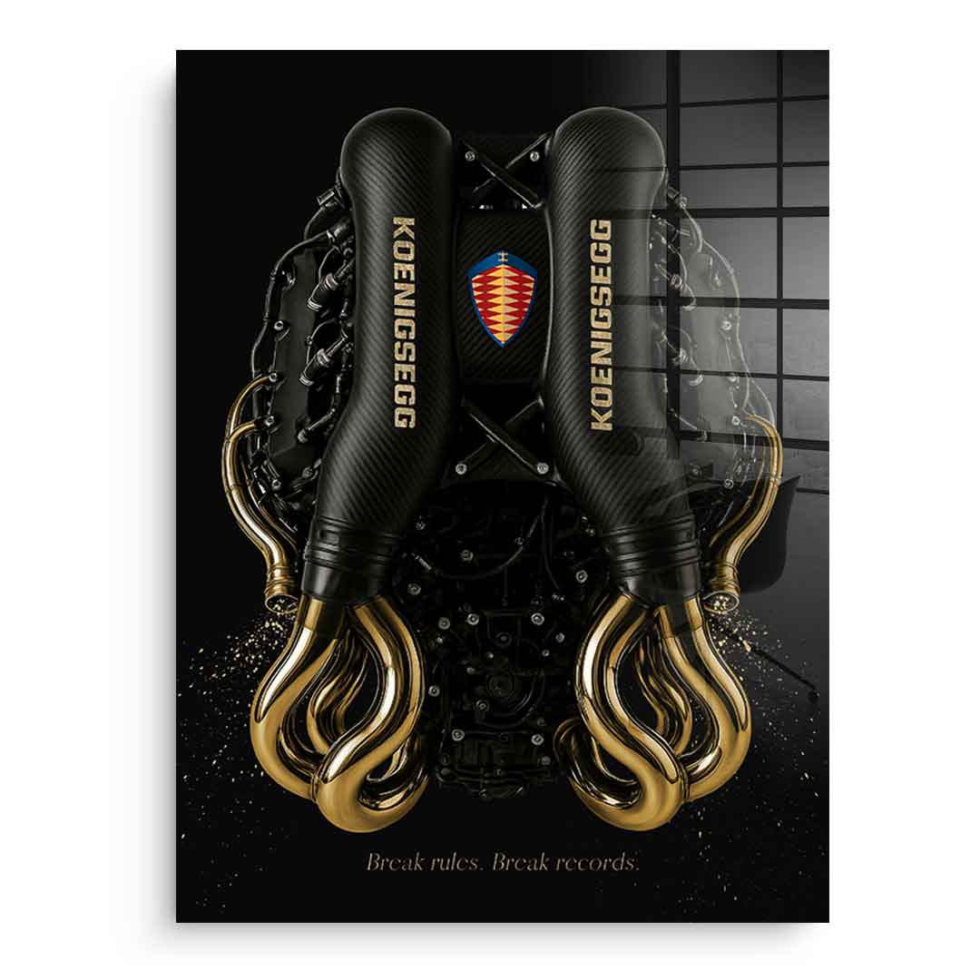 Koenigsegg Engine - Blattgold