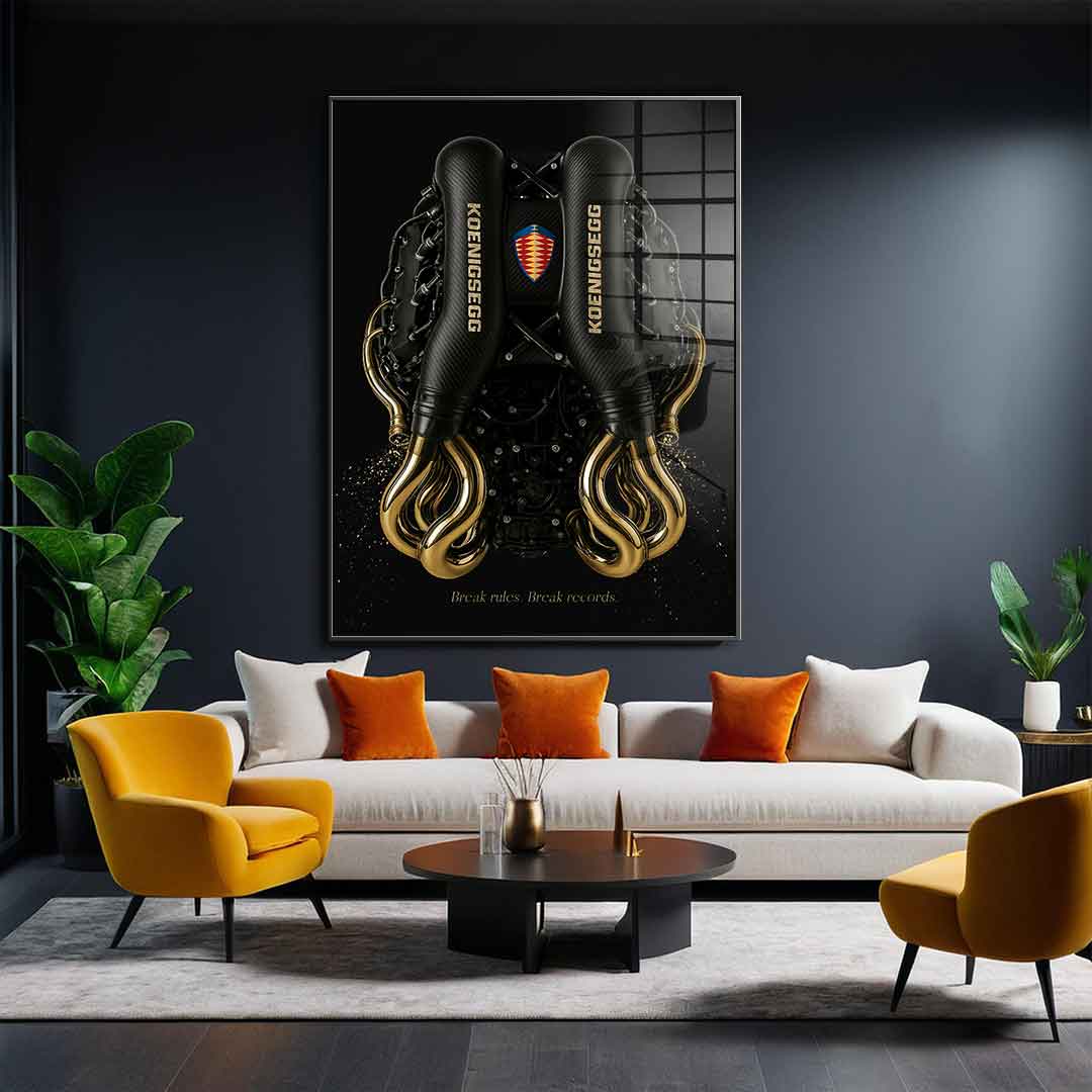 Koenigsegg Engine - Blattgold