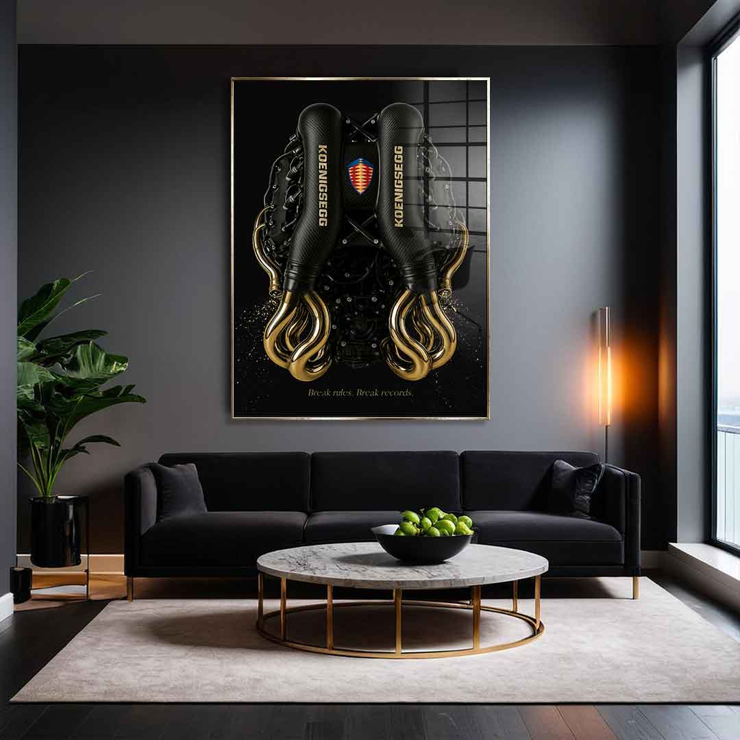 Koenigsegg Engine - Blattgold