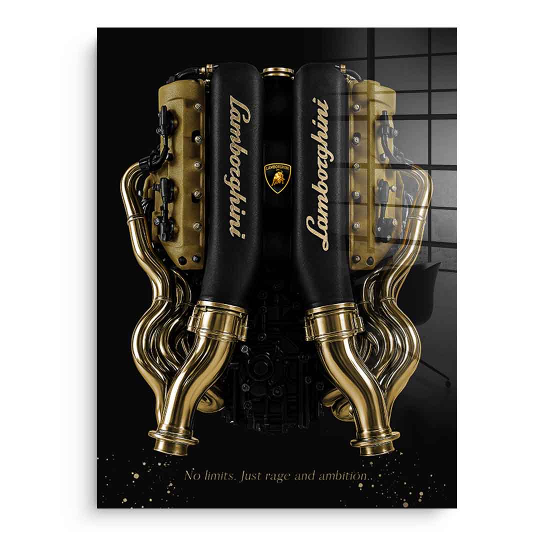 Lamborghini Engine - Blattgold