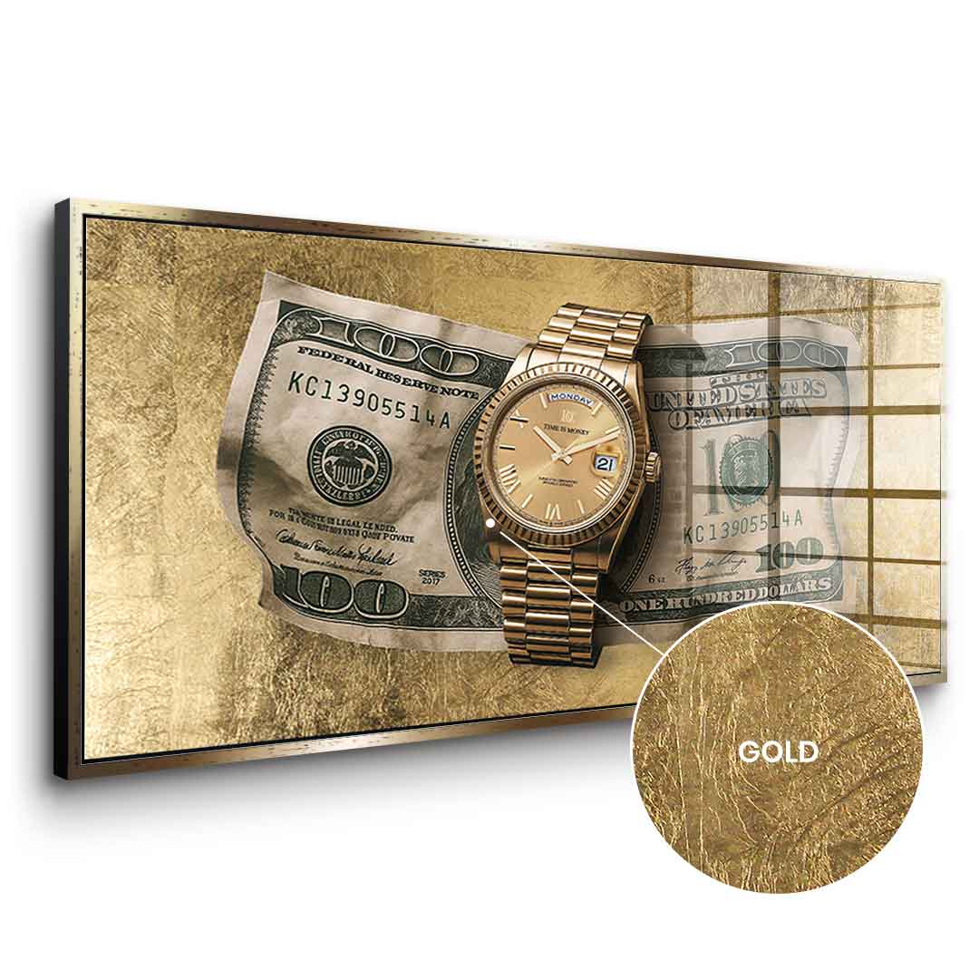Time is Money - gold leaf