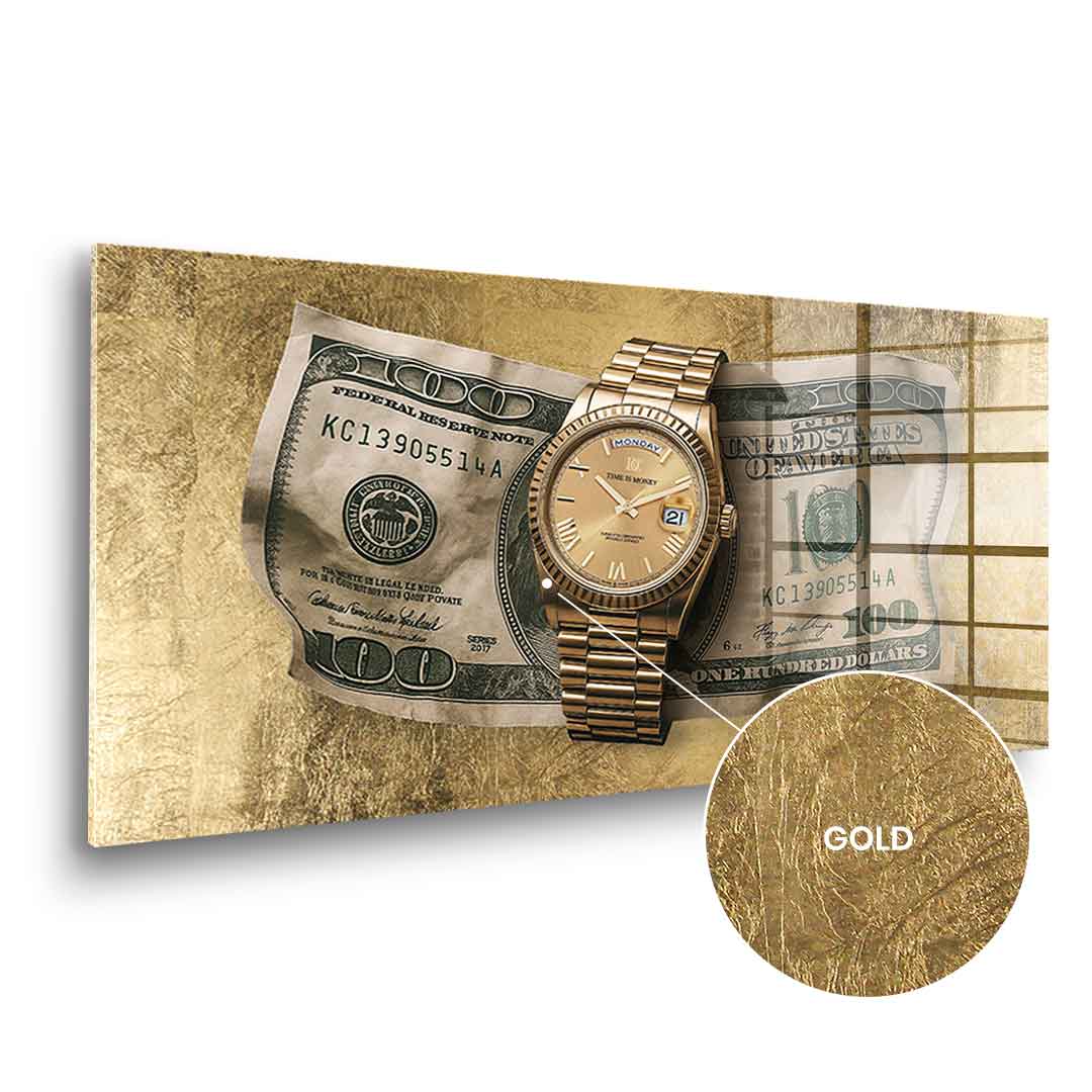 Time is Money - gold leaf