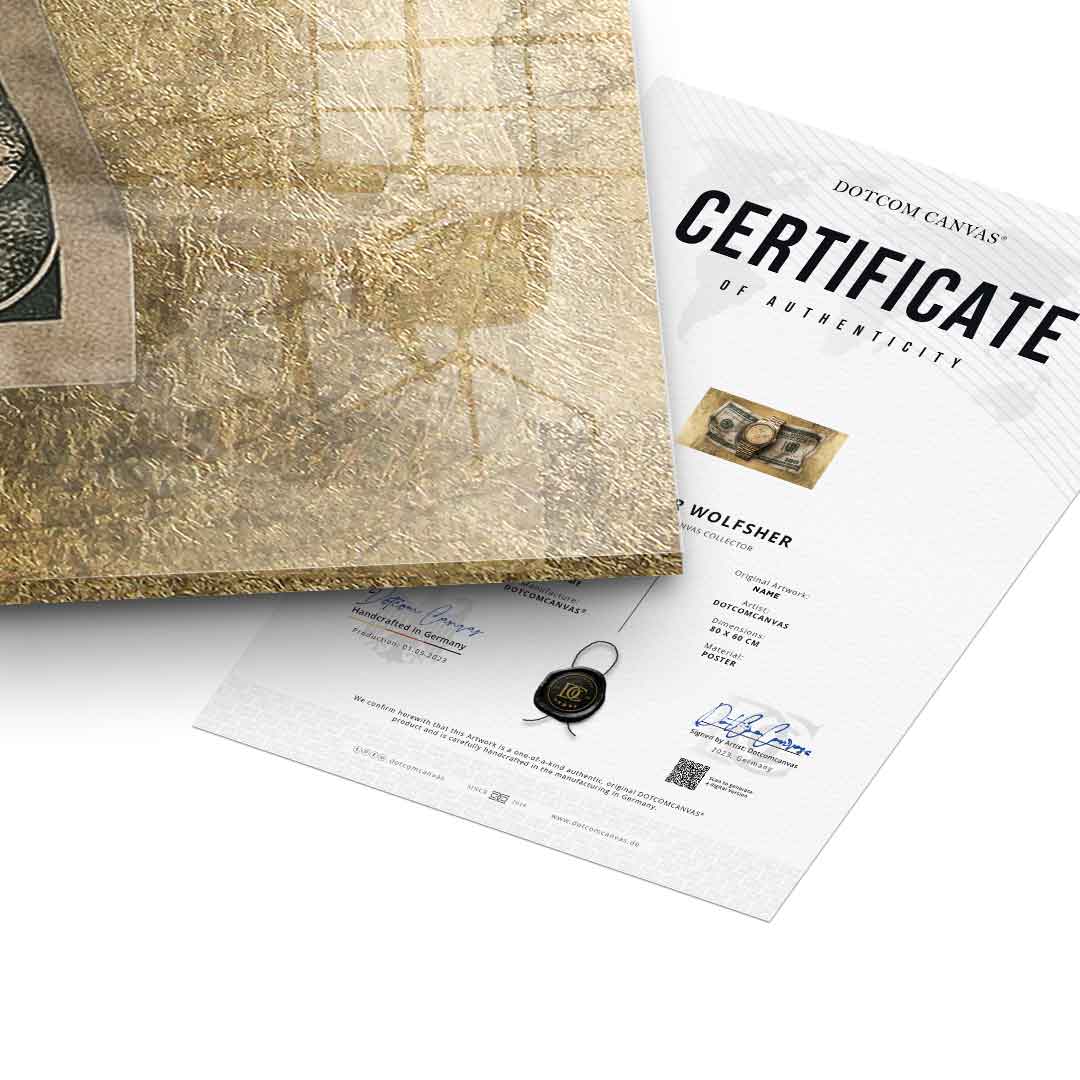 Time is Money - gold leaf