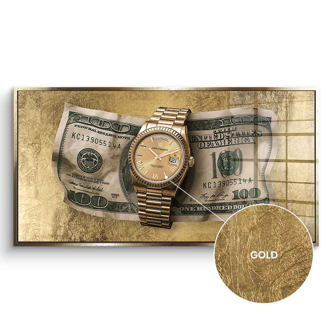 Time is Money - gold leaf