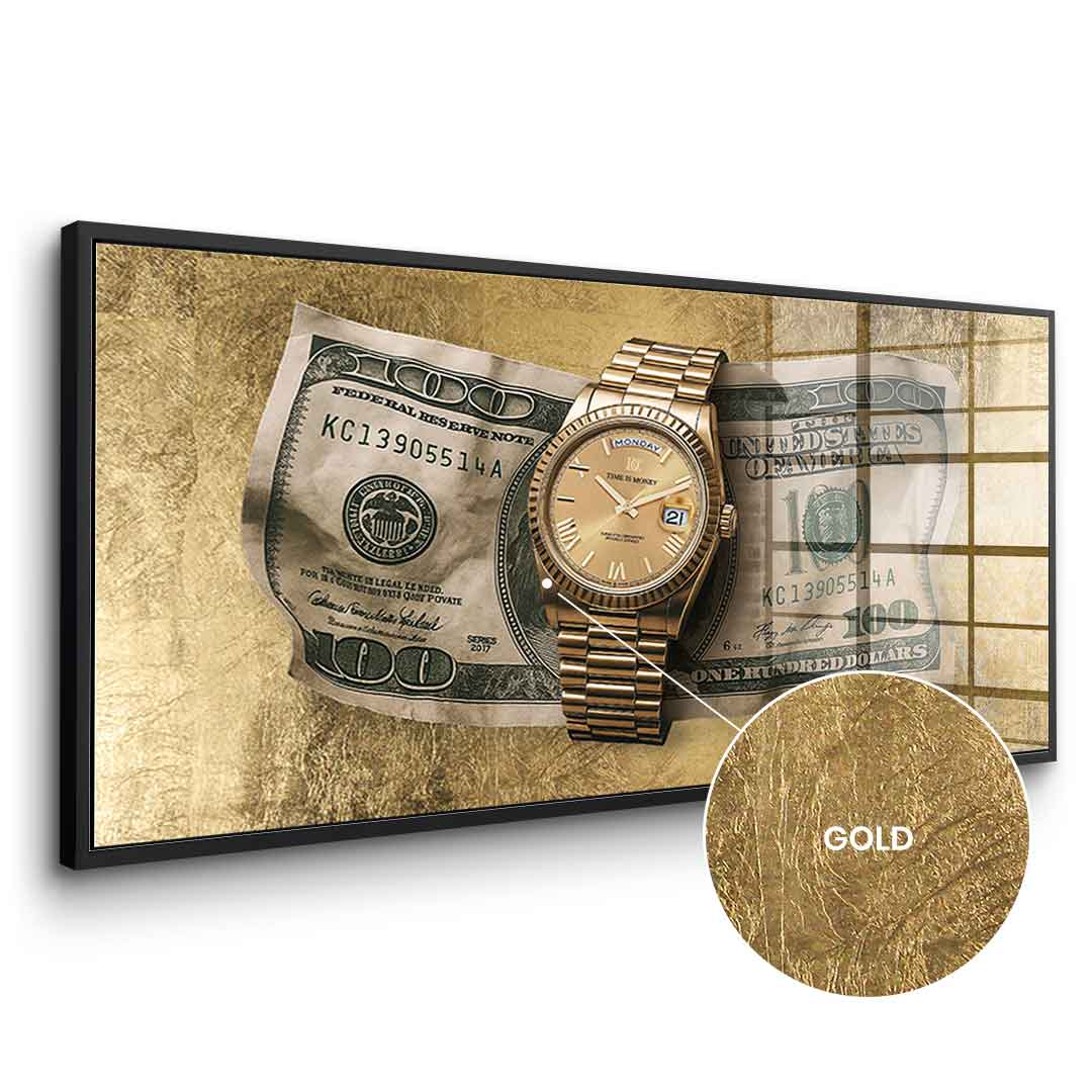 Time is Money - gold leaf