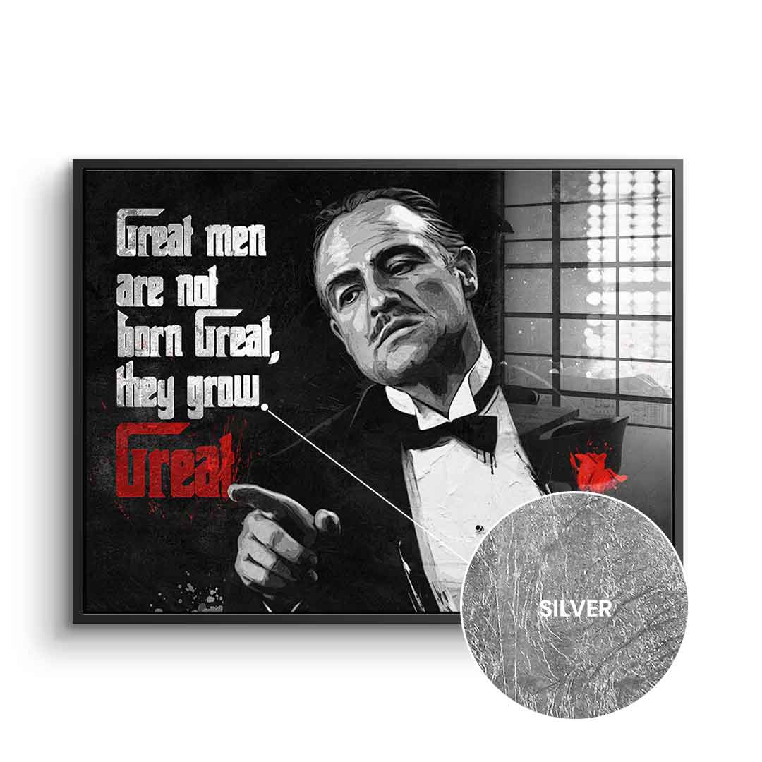 Great Men are not born Great - Blattsilber