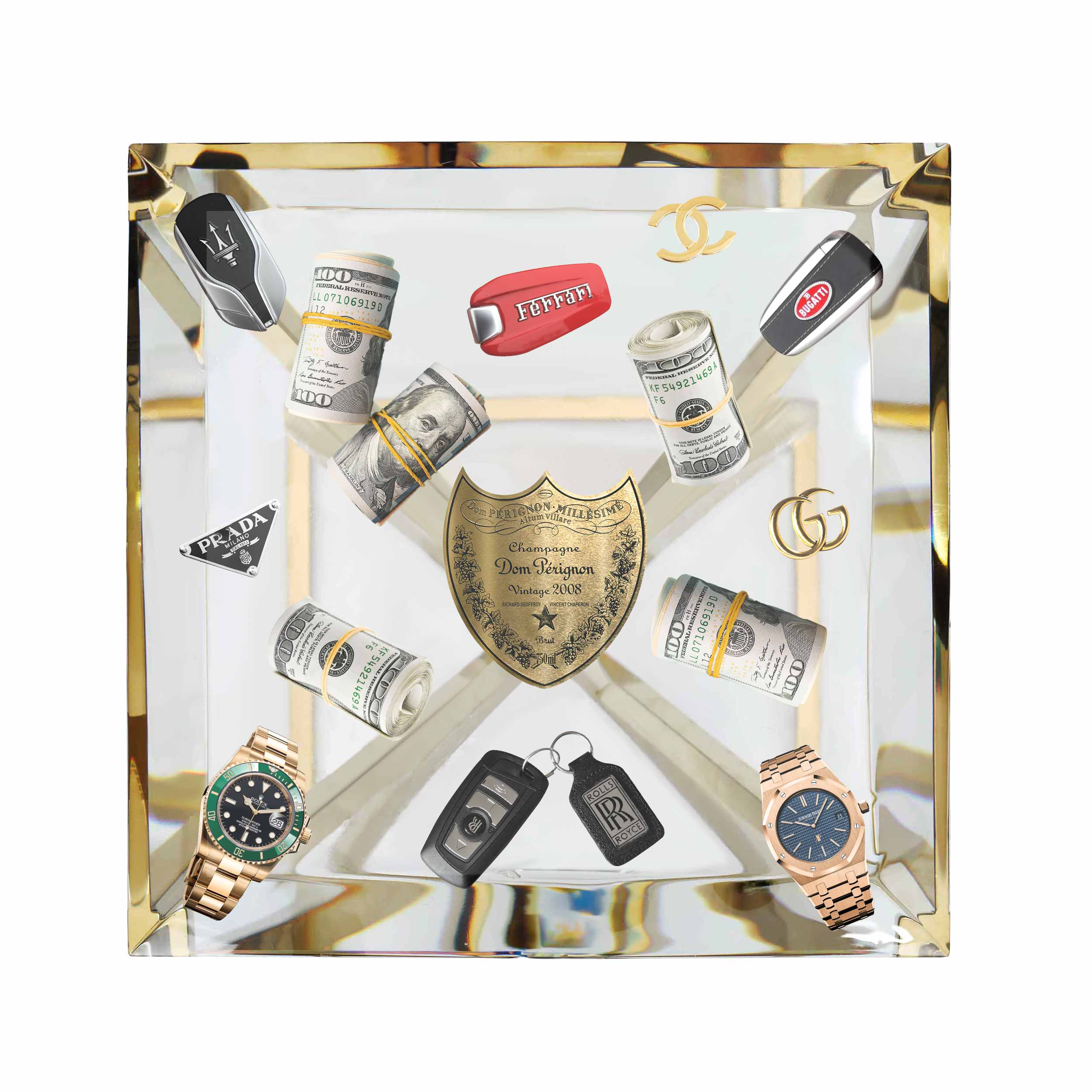 Save Water Drink Champagne Epoxy Table