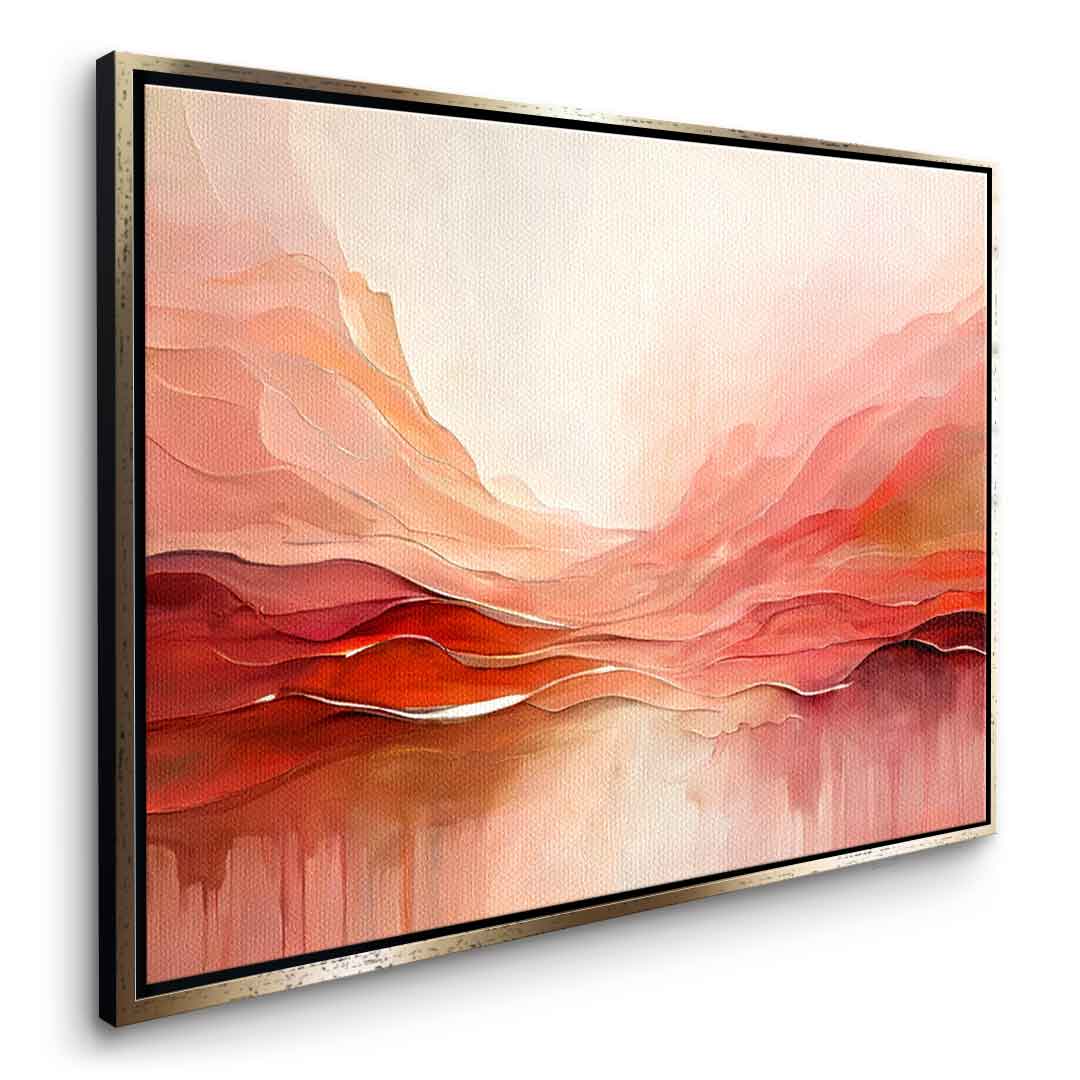 Crimson Peaks And Coral Valleys