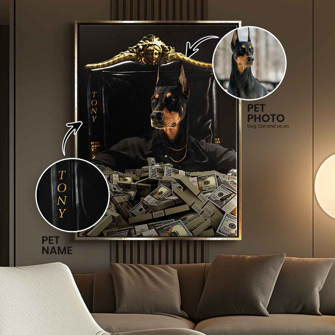 Scarface Pet Portrait Customizable