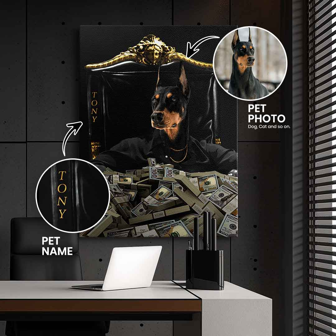 Scarface Pet Portrait Customizable