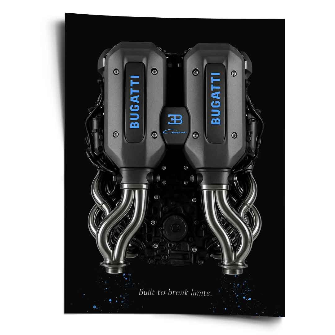 Bugatti Engine - Poster