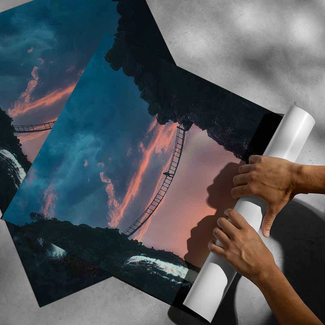 Sonnenuntergang Kluft - Poster