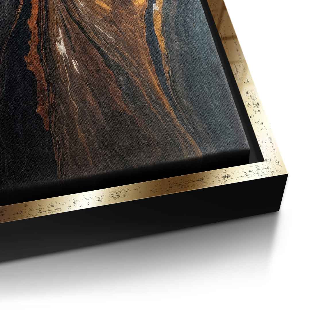 Golden Tones In Dark Stone